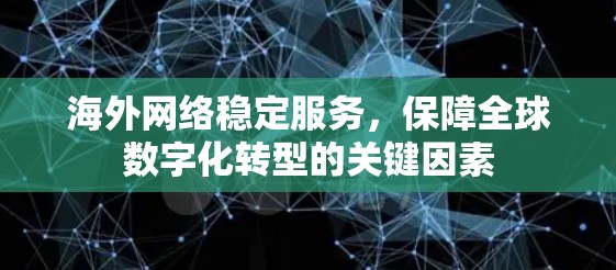 海外网络稳定服务，保障全球数字化转型的关键因素